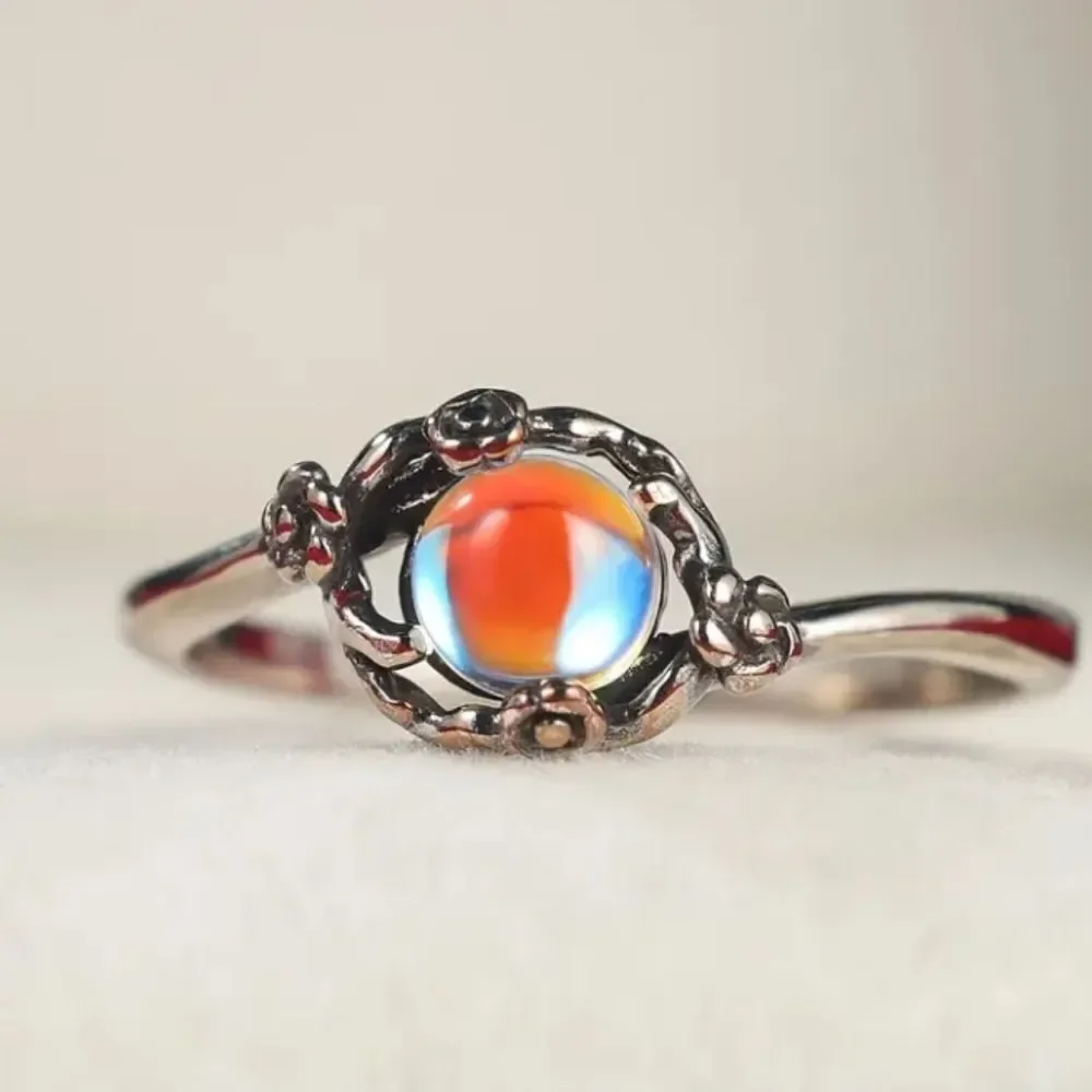 925 sterling moonstone ring sz 6
